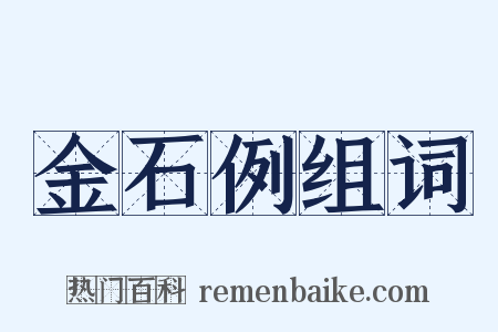 金石例组词是什么意思的图片